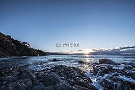 黎明,海灘,guilche