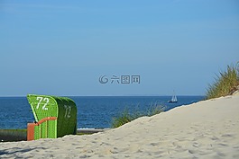 沙,海灘,水域