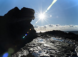 黎明,海灘,guilche