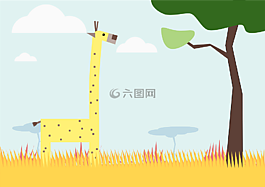 長(zhǎng)頸鹿,野生動(dòng)物園,草原