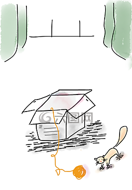 小貓,盒,目睹