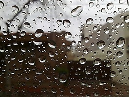 滴,雨,玻璃