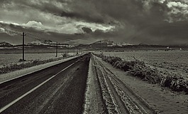 路,山,景觀