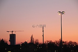 夜,天空,柏林