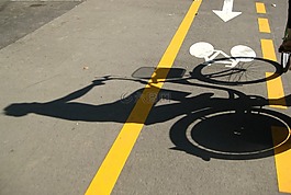 自行車道,騎自行車,影子