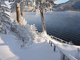 晚間,冬天的日子,雪