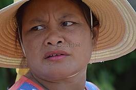 女子,肖像,泰國