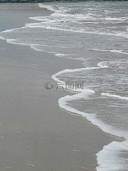 海灘,波,水