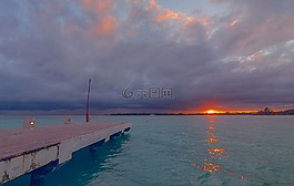 海灘,端口,海