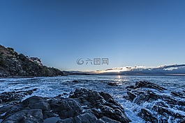 黎明,海灘,guilche
