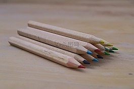 彩色鉛筆,木材,學校