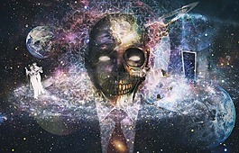 抽象,頭骨,行星