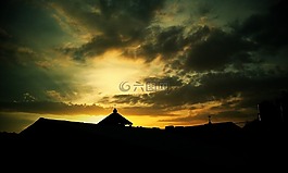 天空,側(cè)影,清真寺