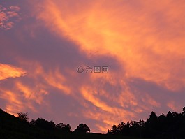 日出,黃昏,云