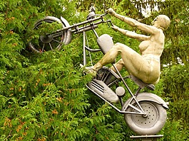 摩托车,雕塑,rockerbraut