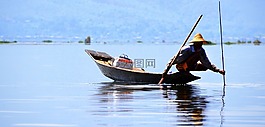 釣魚,船,傳統(tǒng)的