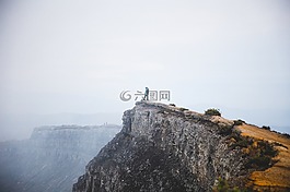 巖,懸崖,小山