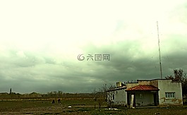 房子,景觀,字段