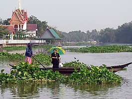 泰國,河,船