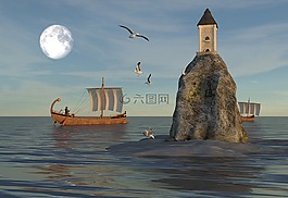 海,日出,引導(dǎo)