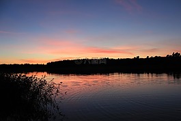 海,天空,橙