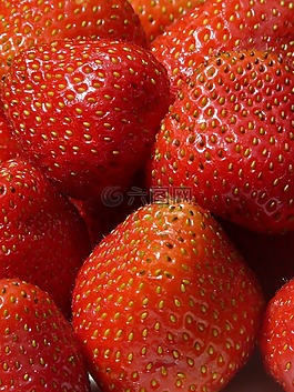 草莓,圓潤(rùn)的,紅色
