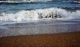 波,海灘,海