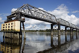 橋,河,鐵路