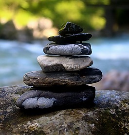 石頭,按摩,平衡
