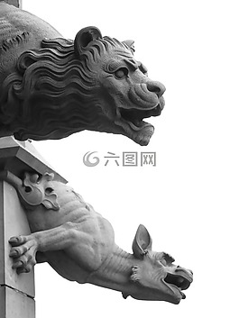 石像鬼,数字,狮子