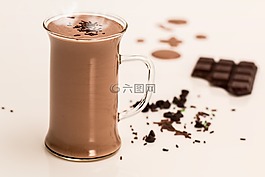 熱巧克力,喝,乳制品