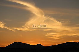 天空,云,日落
