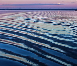 湖,滿月,abendstimmung