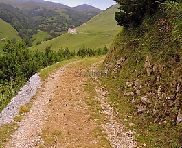 徑,徒步旅行,山
