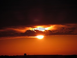 太陽,日落,余輝