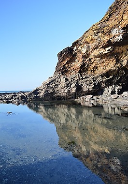 天空,海灘,反思