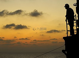男子,工人,看