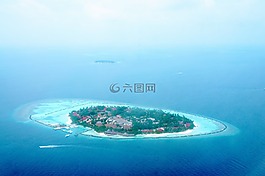 马尔代夫,岛,蓝色