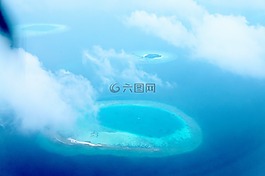 马尔代夫,岛,蓝色