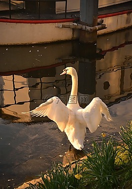 天鵝,田園風光,反思