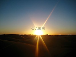 日落,沙漠,摩洛哥