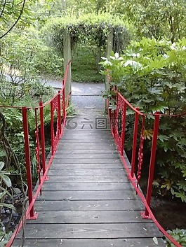 紅色,橋,拱