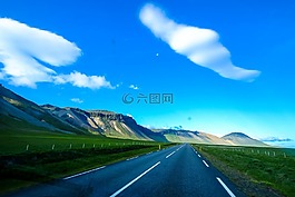 美麗,景觀,高原