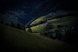 山,高原,草
