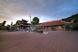 海灘,越南,寺廟