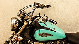 摩托車,老,生疏
