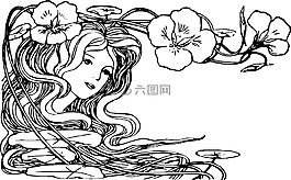 花,藤,女孩