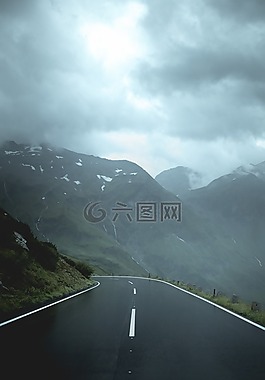 山,高原,云