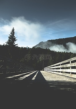 山,云,天空