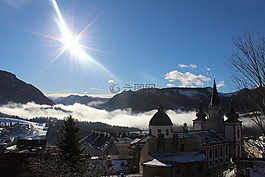 雪,冬天,山
